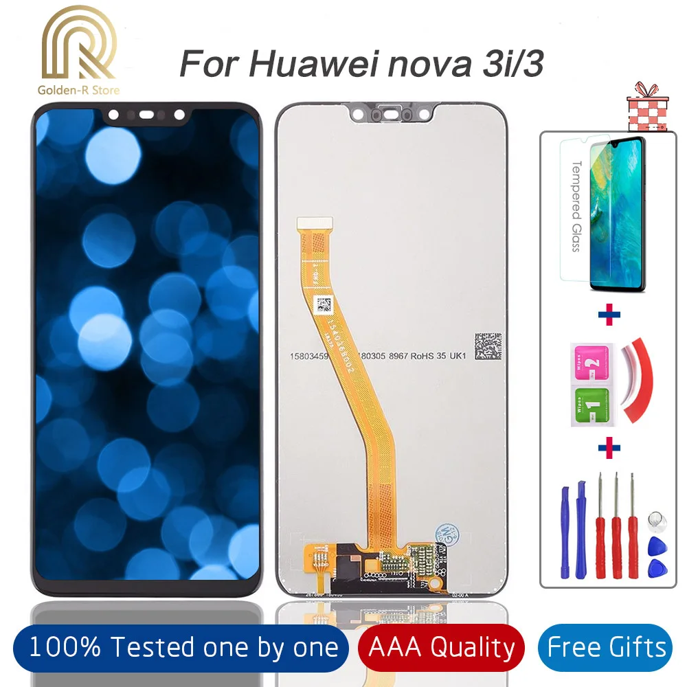 ЖК дисплей с дигитайзером на экран 6 3 дюйма 100% тестирование Huawei Nova 3i запасные