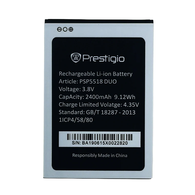 100% Оригинальный 2400mAh Новый PSP5518 DUO Аккумулятор для Prestigio Muze X5 Lte Phone в наличии новое