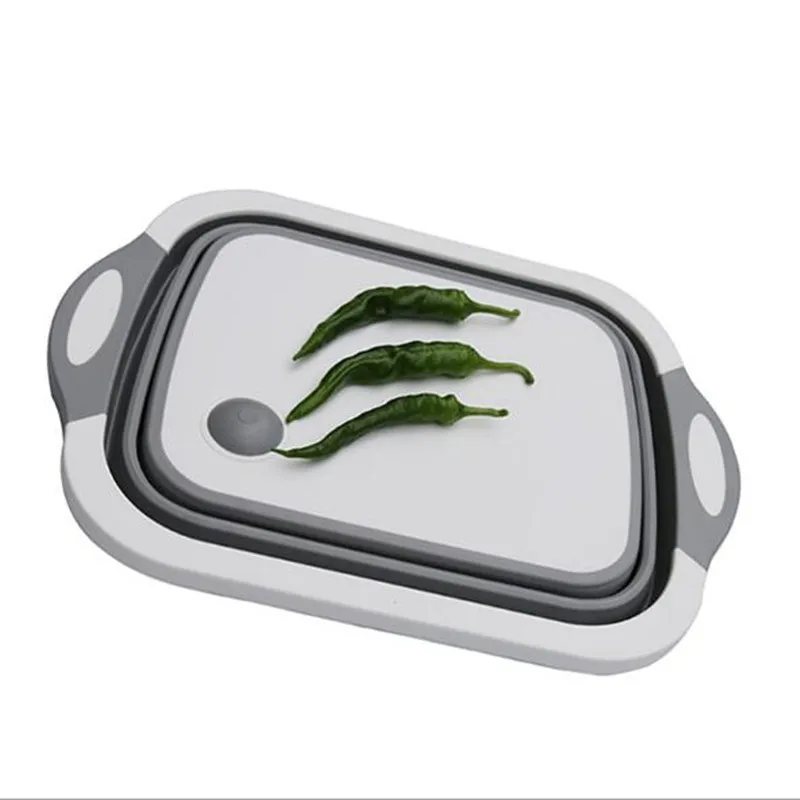 Многофункциональная складная доска для резки силиконовая антипригарная овощей