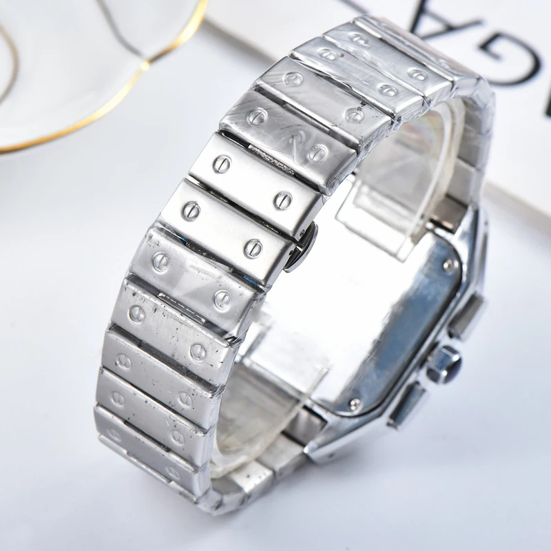 

Top Brand Square Watch Men Classic Vintage Men Quartz Watch Stainless steel dial Luxury Clock Montre Homme