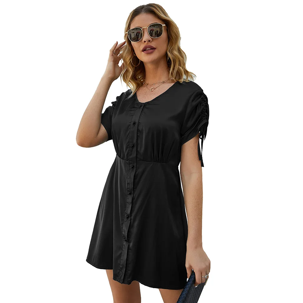 

Summer European American C Women Dresses Fashion O Neck Women Floral Print Dress Summer Short Sleeve Dresses Wedding Vestido
