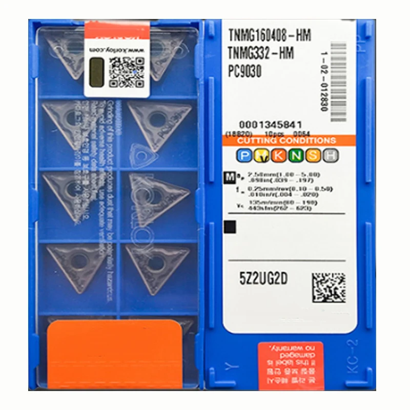 

100% TNMG TNMG160404 HM PC9030 TNMG160408 Carbide Insert Blades Used For Stainless Steel Material Processing Lathe Accessories
