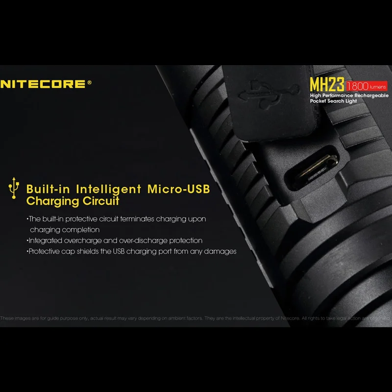 Pаспродажа Фонарик NITECORE MH23, перезаряжаемый аккумулятор, CREE XHP35 HD, светодиодный, 1800 люмен, суперъяркий фонарик с батареей 18650 мАч Дешево Фонарик NITECORE MH23, перезаряжаемый аккумулятор, CREE XHP35 HD, светодиодный, 1800 люмен, суперъяркий фонарик с батареей 18650 мАч