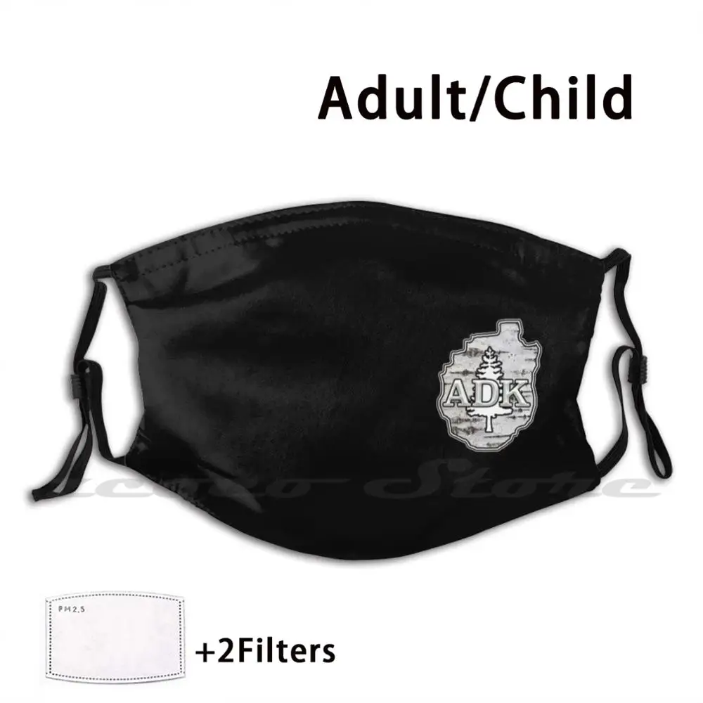 

Белый фон для фотосъемки с изображением коры березы Adk, моющийся фильтр Pm2.5 для взрослых и детей, маска Adk Adirondacks, для пешего туризма, Adk контур