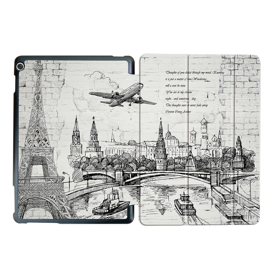 MTT чехол из полиуретановой кожи для планшета для huawei Mediapad M3 Lite 10 BAH-W09 BAH-AL00 10,1 ''Магнитный Флип-стенд Умный чехол защитный чехол - Цвет: HW02