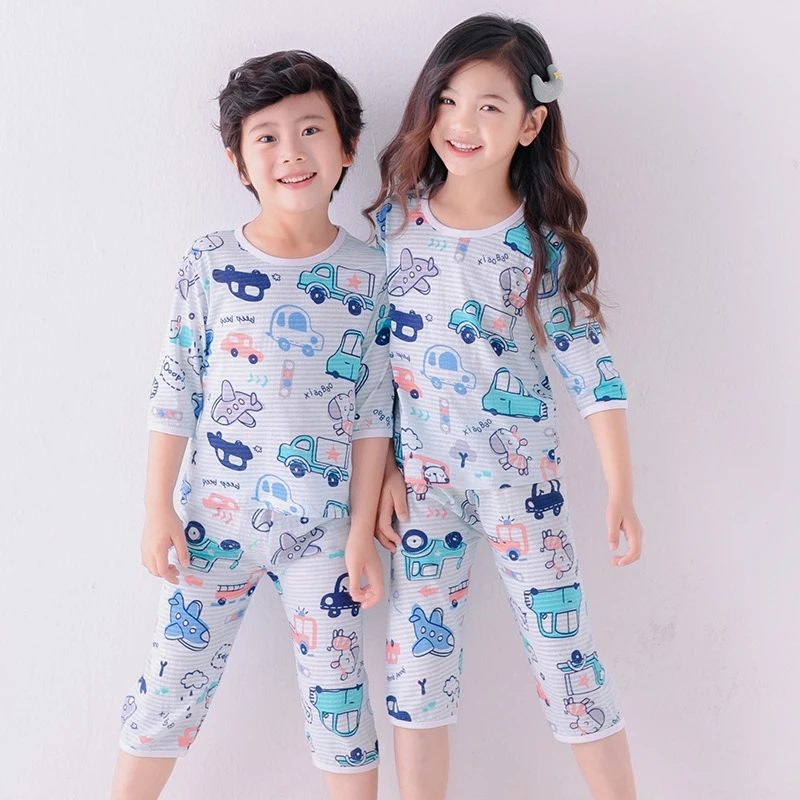 

Kids Clothing Set Summer Clothes Little Boys Short Sleeve Suits Baby Girls Comfortable T Shirts + Shorts Two-piece Suit