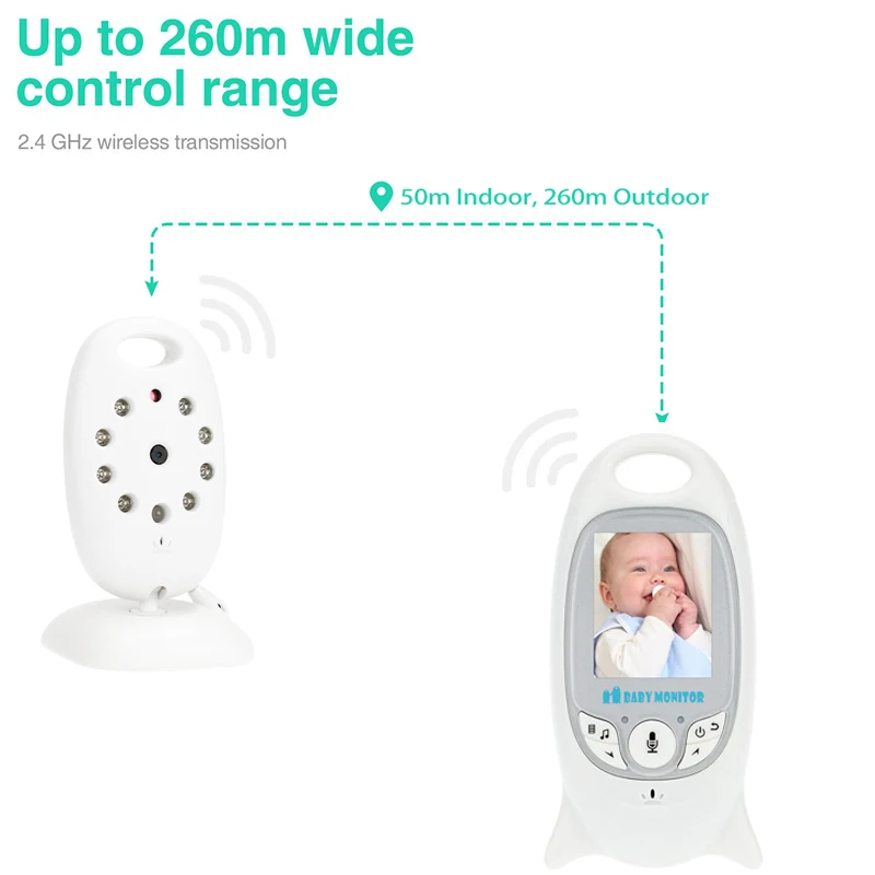 2 4 ГГц беспроводной детский фотоаппарат 0 дюймов ЖК экран видео монитор младенца