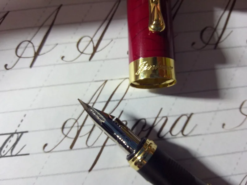 Jinhao G перо металлическое модифицированное Caneta каллиграфия круглый корпус цветок корпус английская перьевая ручка канцелярские принадлежности заменитель dip Ручка 450/599