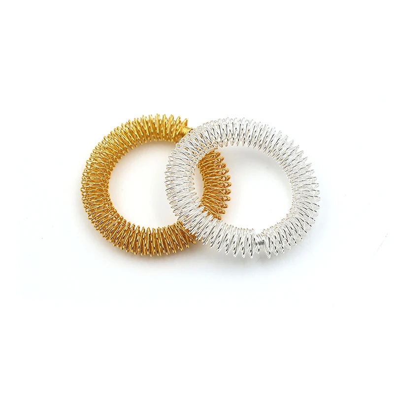 

Stretchable Silver Bracelet Acupuncture Supplier Wrist Stainless Steel for Hand Massage Health Care Massager Relax Ring 1PCS