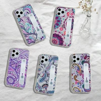 paisley patterned african elements phone case transparent for iphone 7 8 11 12 se 2020 mini pro x xs xr max plus