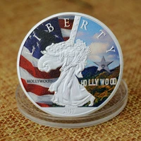 united states statue of liberty fairy embossed medal gold plated color printing commemorative coin collectibles challenge coin