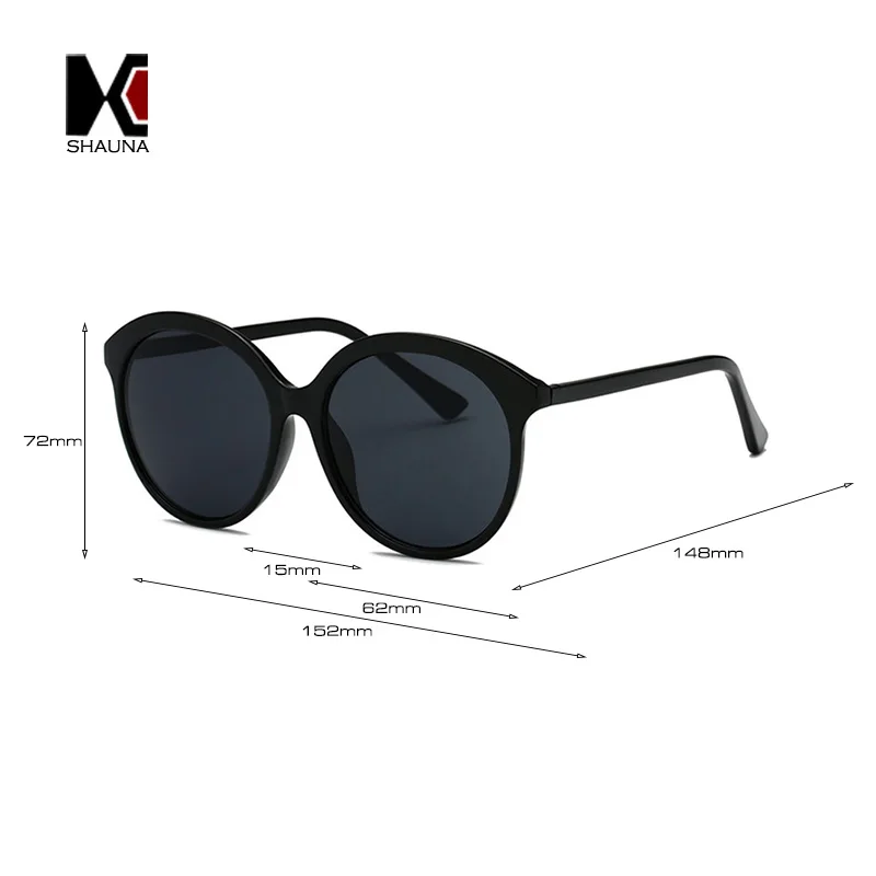 Женские солнцезащитные очки в винтажном стиле SHAUNA круглые из стальной проволоки