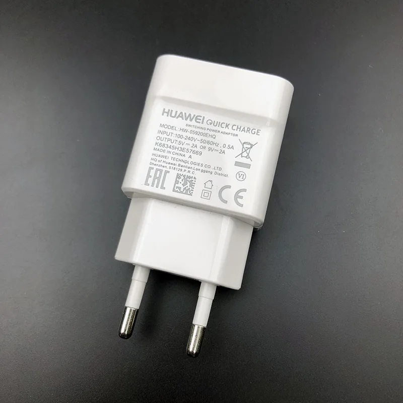 Оригинальное быстрое зарядное устройство Huawei P9 ЕС 9 В/2 а QC 2 0 адаптер USB C кабель