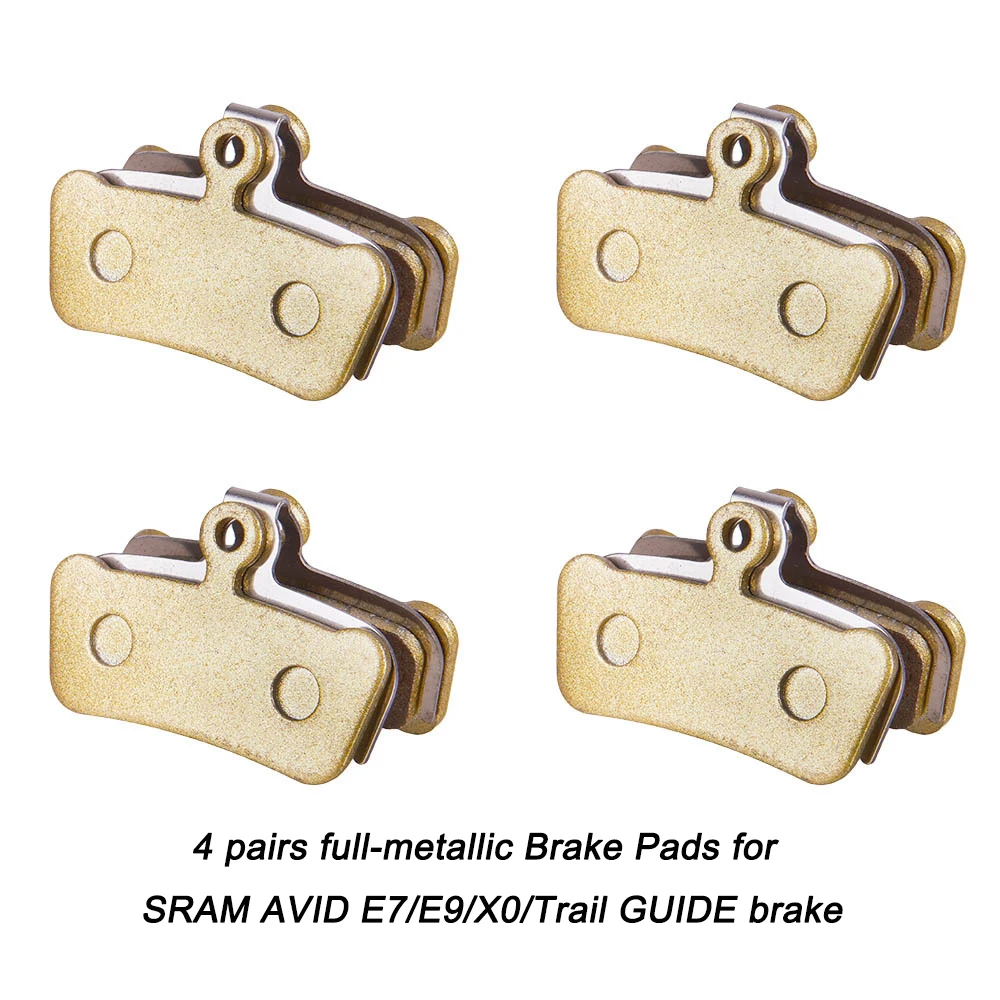 

4 Pair Full-metallic Brake Pads for SRAM AVID E7/E9/X0/Trail GUIDE Copper Lamella Disc Brake Lining Kits Riding Accessories