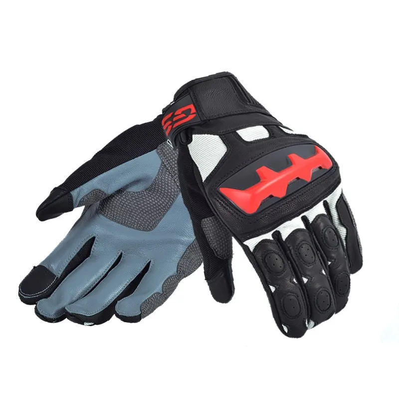 

New Black Motorcycle Gloves For BMW Motorsports Men's Leather Glove