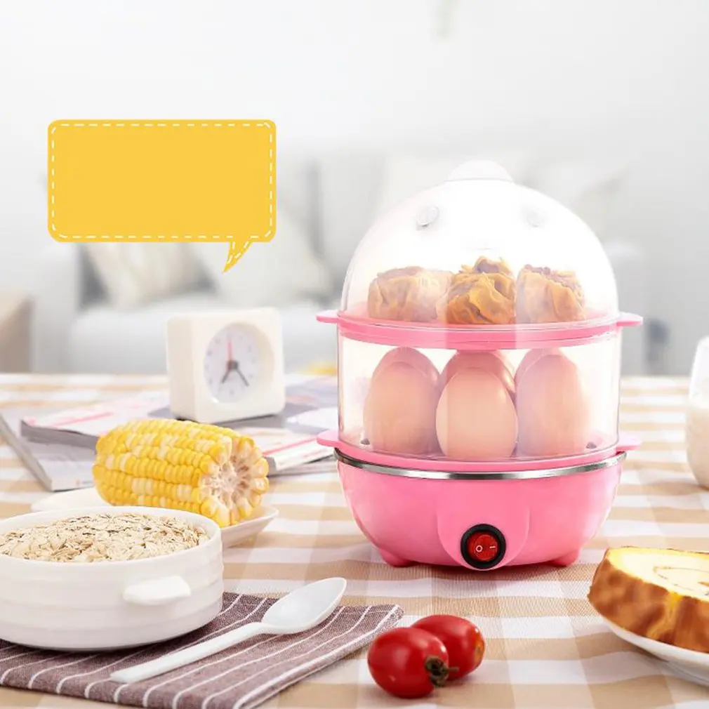 Multi-function Double-layer Steamer Home Automatic Egg Cooker Mini Breakfast Machine Stainless Steel | Дом и сад