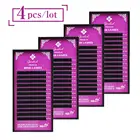All Размер 4 случая J B C D Curl Индивидуальные Ресницы Ресницы Минк Расширение Искусственные Поддельные Ресницы