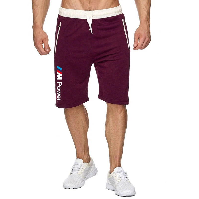 

2021 Quick dry new BMW M Power brand printed men's shorts men's sports shorts breathable running cotton men's casual shorts
