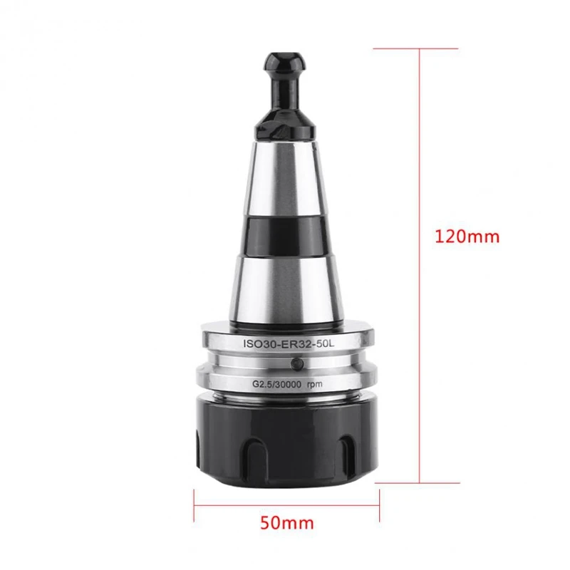 

Balance Chuck ISO30 ER32 50L Balance Collet Lathe Chuck G2.5 30000RPM CNC Tool Holder Stainless Steel
