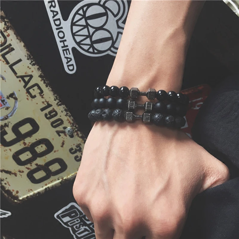 Мужской браслет Mcllroy черные матовые бусины браслеты для женщин и мужчин