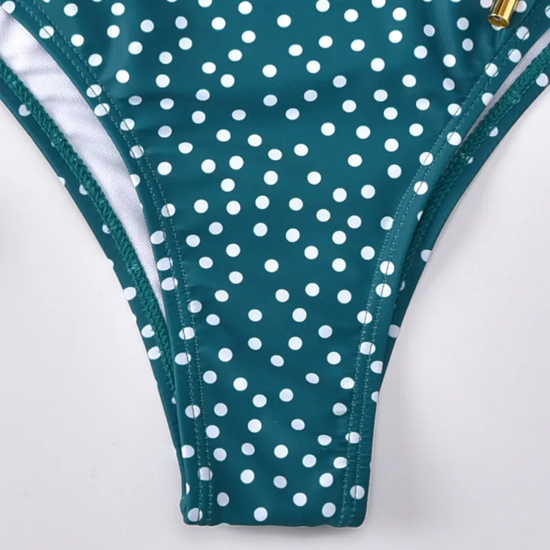 Купальник в горошек 2020 женский купальник бикини с высокой посадкой Женский