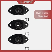 lommi 3pcs electric guitar jack oval output plate wjack for most electric guitar parts replacement diy guitar parts bc screw