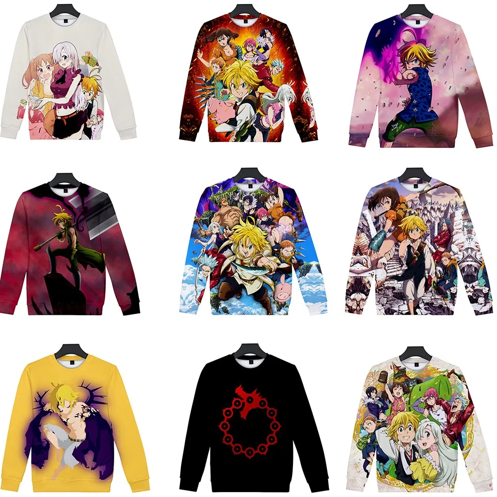 

The Seven Deadly Sins Sweatshirt Hawk 3D Sweatshirt Men Women Anime Hoodies 3D Print Unisex Hip Hop Tops O Neck Pullover