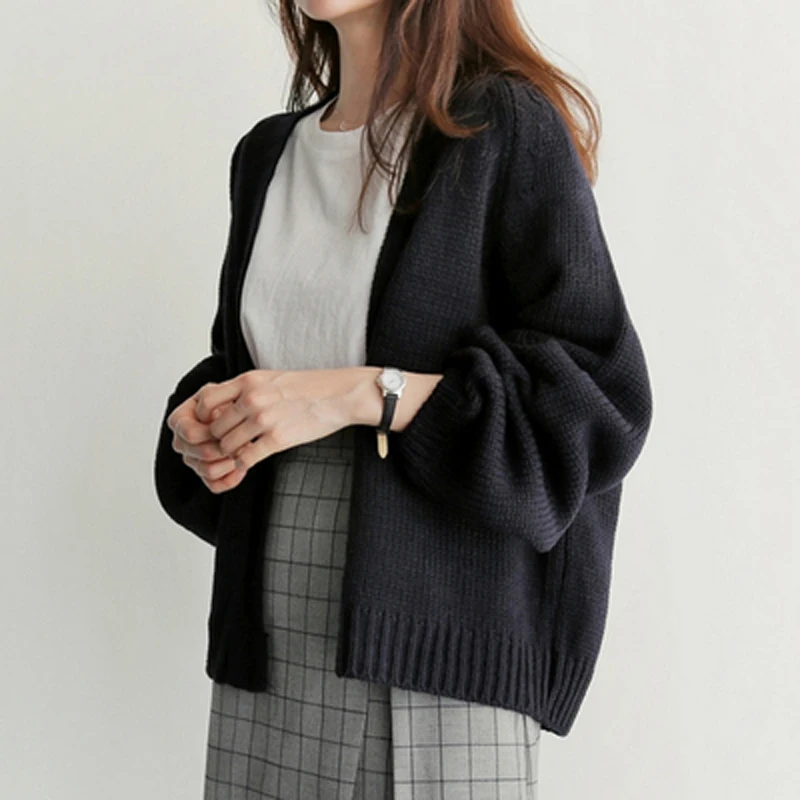 Женский кардиган с длинным рукавом JMPRS повседневный однотонный свободный