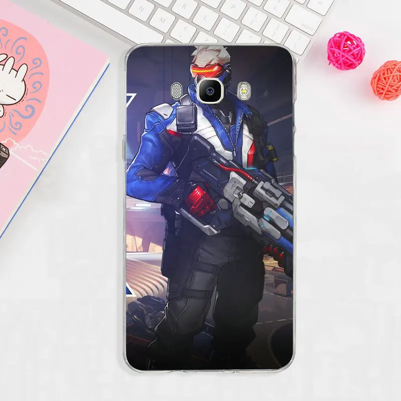 Солдат 76 Overwatchs герой OW мягкий чехол для телефона samsung Galaxy Note на возраст 2 3 4 5 8 9 10 A10