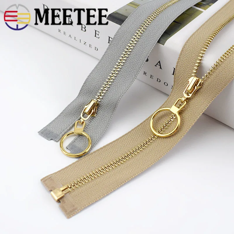 Meetee 5/10 шт. 40 70 см 3 # металлическая молния с открытым концом автоматической