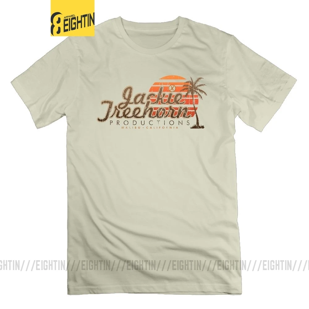Jackie Treehorn products Футболка Большой Lebowski хлопок короткий рукав 6XL футболки Круглый вырез для мужчин большой размер футболки - Цвет: Бежевый