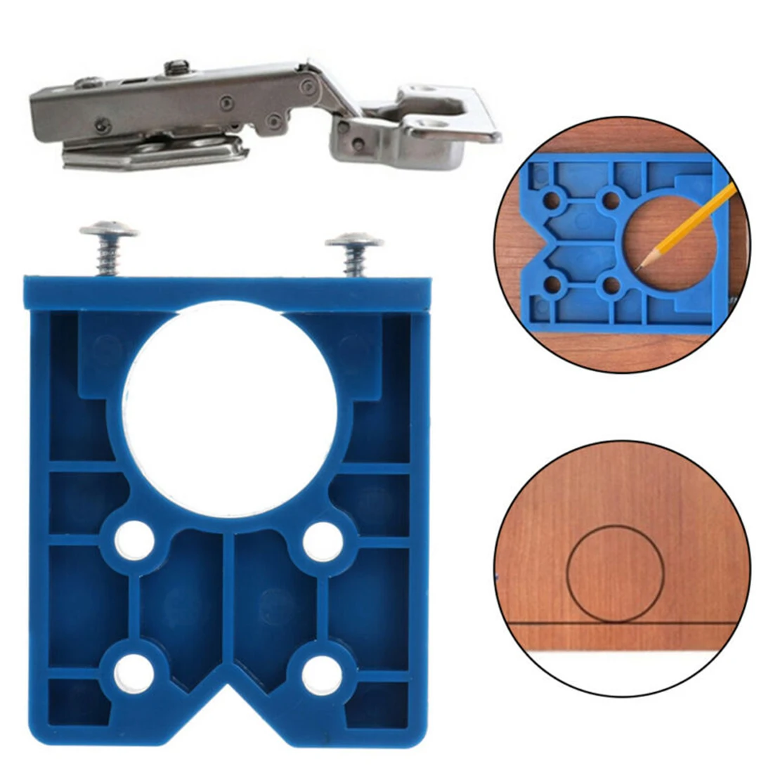 

Pencil Hinge Locator Supplies Blue ABS plastic Alloy Portable Furniture