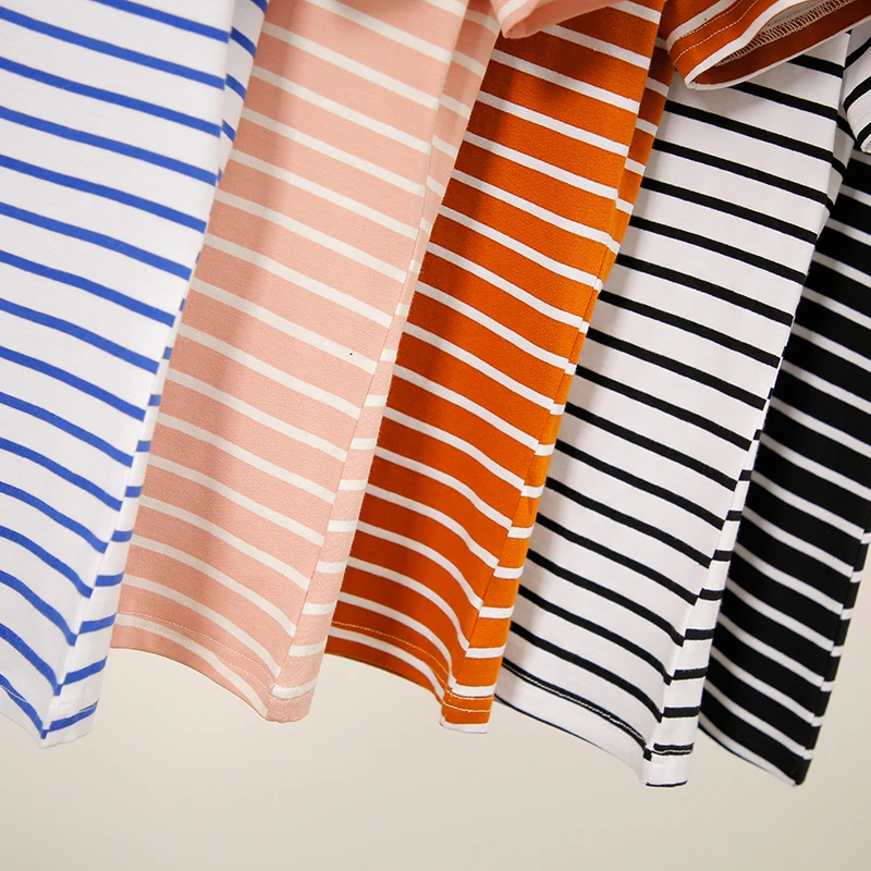 Новинка 2020 95% хлопчатобумажные дизайнерские футболки полосатые повседневные