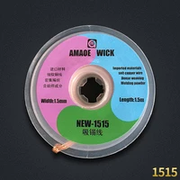 amaoe wick new 1515 2015 2515 3015 3515suction tin tapethin soft wire intensive weaving bga solder repair tin sucking tool