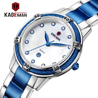 kademan women watches women fashion watch 2021 luxury quartz watch stainless steel waterproof quartz wristwatches lady gift