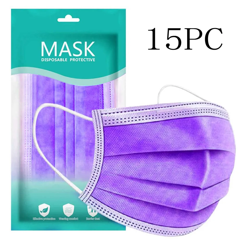 Одноразовая фиолетовая маска для лица 2020 женская против пыли персональная Ушная