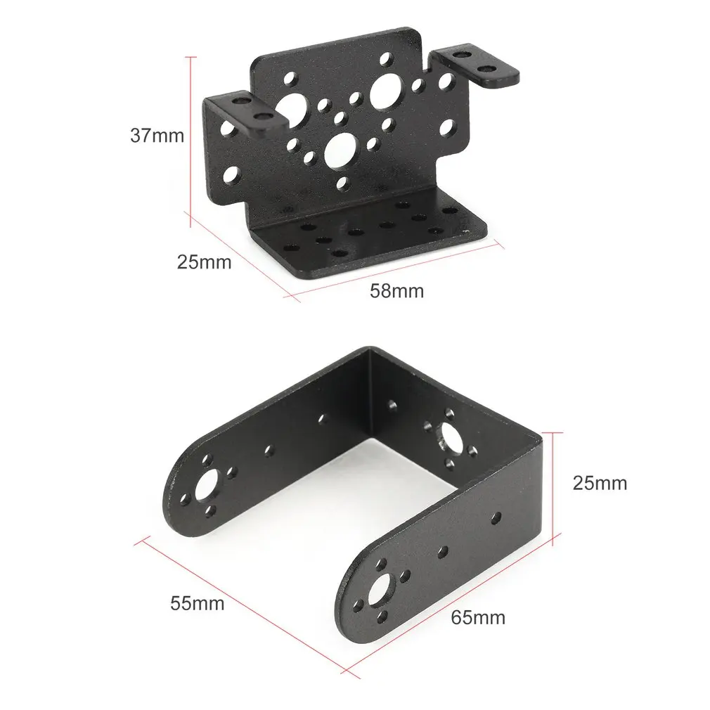 

1set/lot Aluminum Robotic Claw Brackets For MG995/996 Steering Gear Pan and Tilt Servos And Robot Arm Mechanical Robot Mount