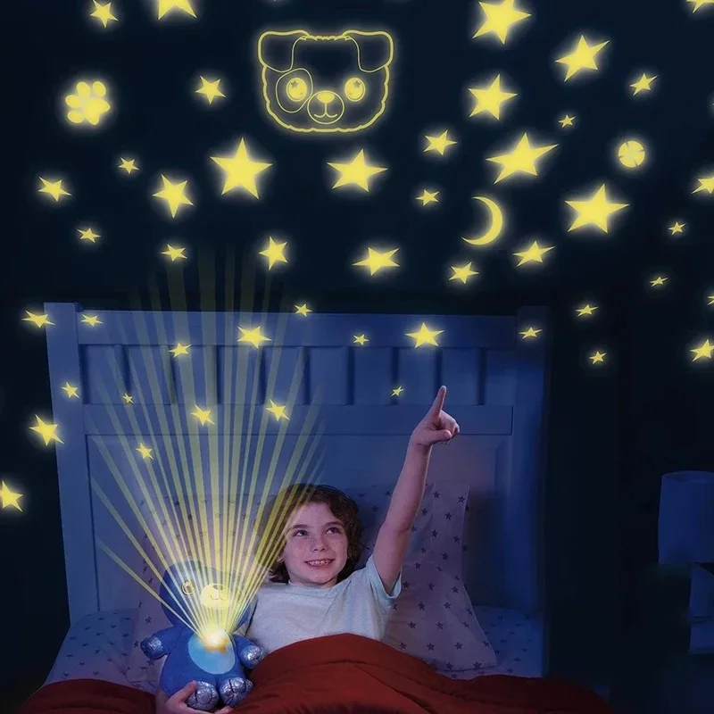 

Star Night Light Star Projector Plush Toy Birthday Party Kids Gifts Starry Galaxy Projection Belly Lamp Bedroom Decoration
