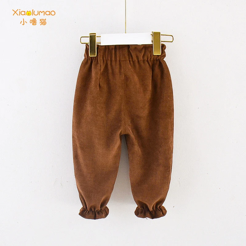 Льняные брюки для мальчиков брюки-фонарики 2020 хлопок маленьких девочек детская