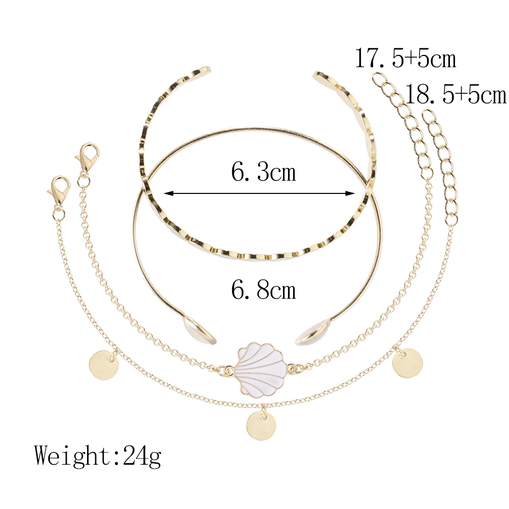 Набор золотых браслетов Sindlan в богемном стиле для женщин винтажный открытый