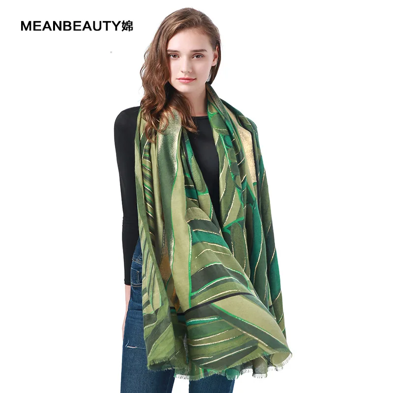 

Новинка 2021, модный шарф Ffall и Wwinter с золотым принтом, высококачественный Женский головной платок Bbrand Sscarf, мягкая и удобная шаль