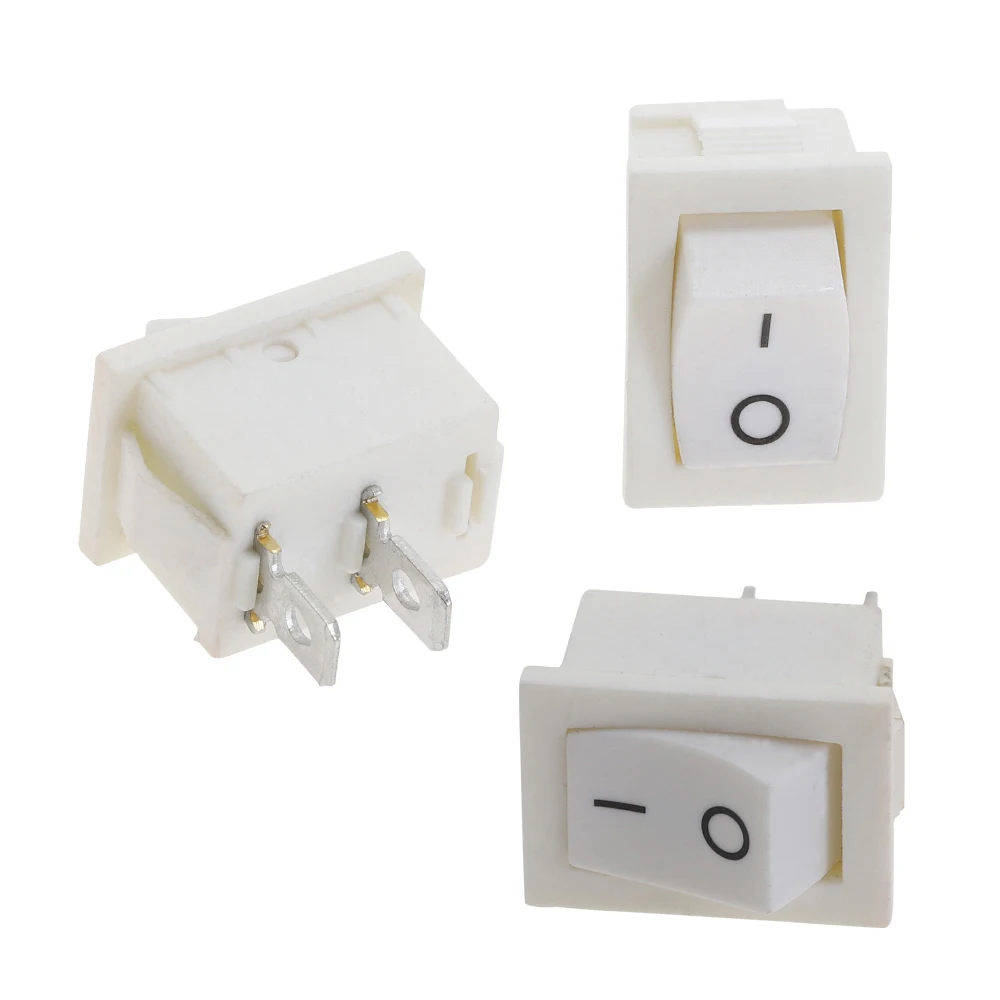 3 шт. 2pins ON/OFF SPST мини переключатель для лодки белый 6A/250VAC 10A/125VAC приборная панель