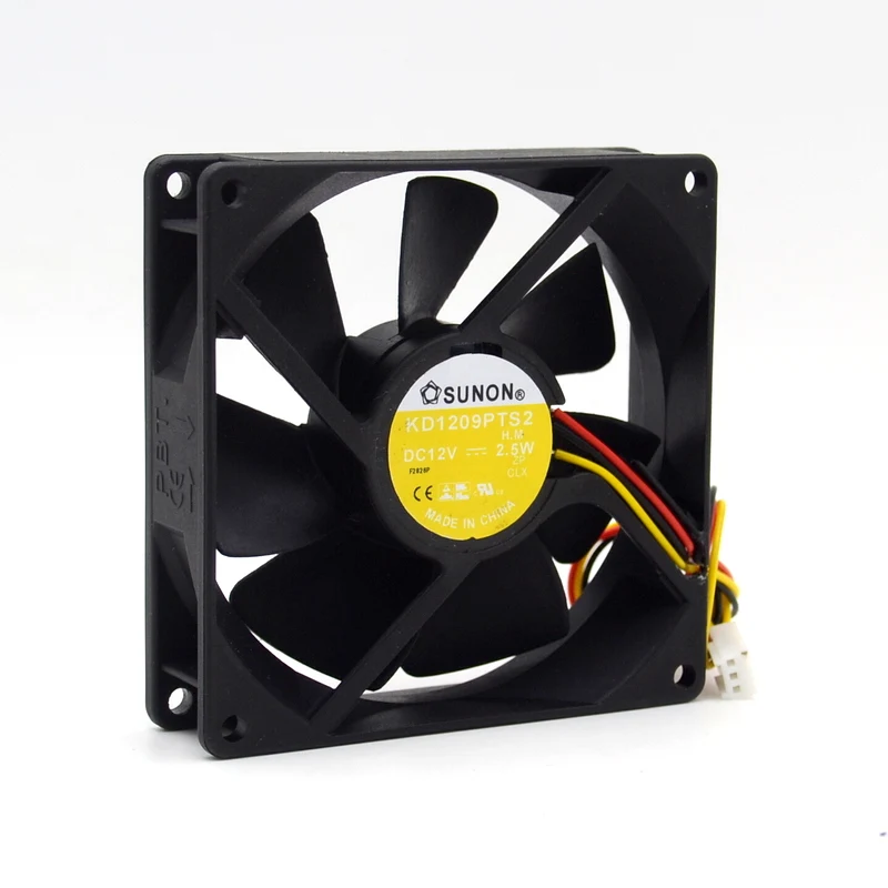 1 шт. KD1209PTS2 Coolingfan 9225 dc12в 2,5 Вт трехпроводной скоростной вентилятор 9 см 92*92*25 мм