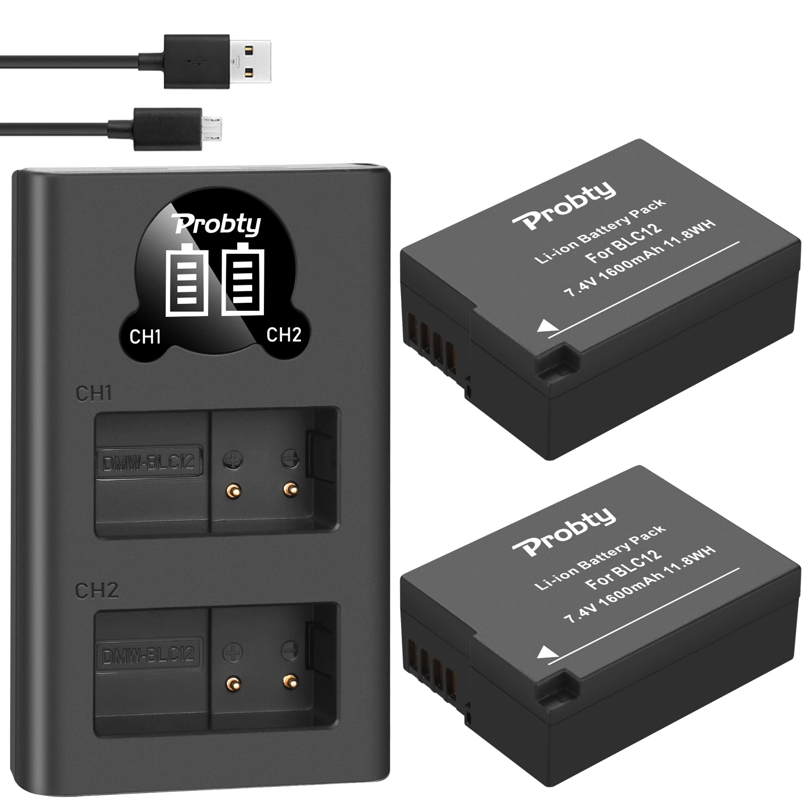 DMW-BLC12 BLC12E BLC12PP DMW BLC12 Batteries + Dual Charger for Panasonic Lumix FZ1000 FZ200 FZ300 G5 G6 G7 GH2 DMC-GX8 | Электроника
