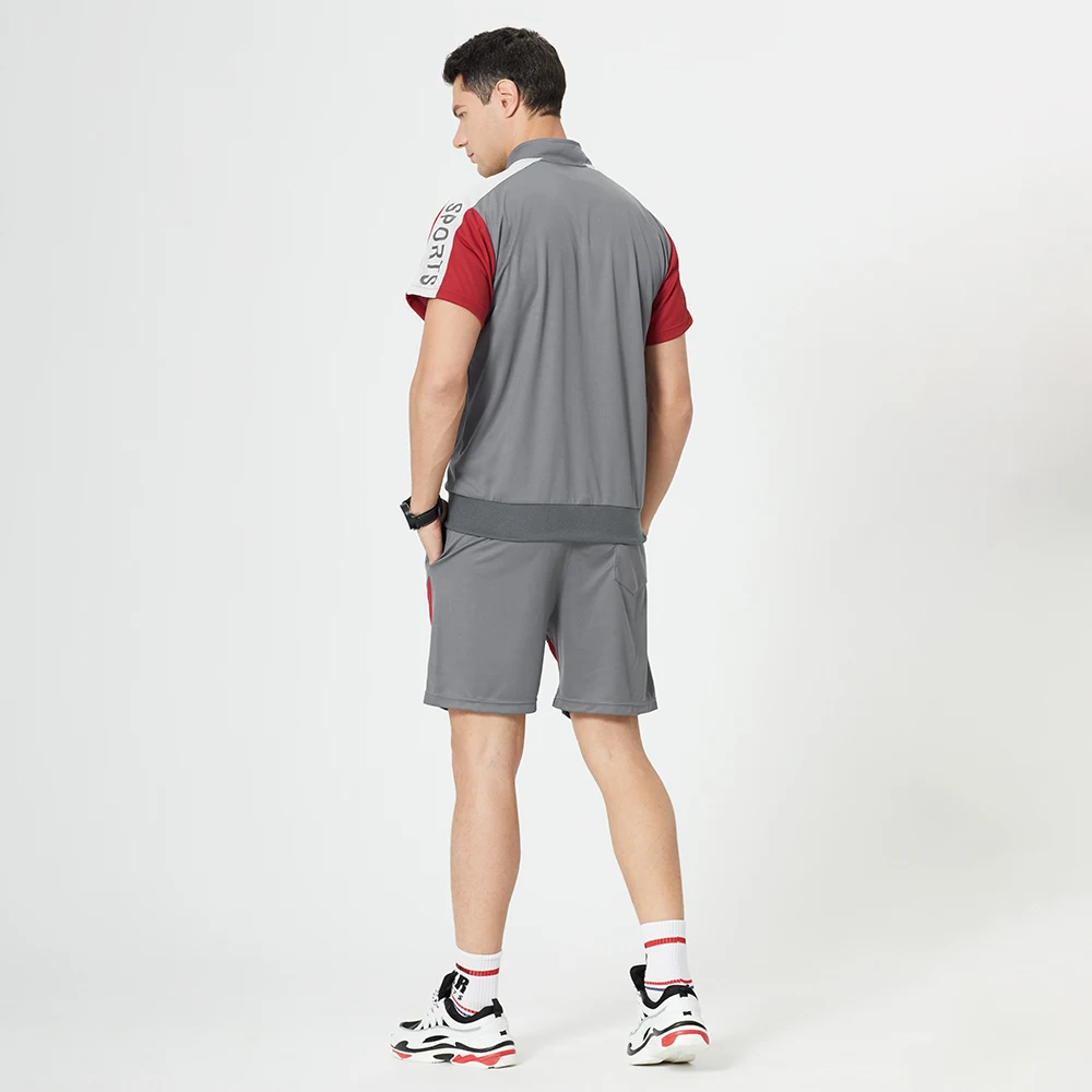 

Casual Men's Set Summer Short Sleeve Tracksuit 2021 Men Print Sportswear T-Shirts Two Pieces Set Male Short Suits Gym Clothing