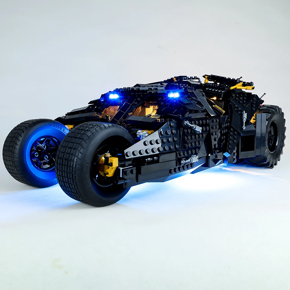 Набор со светодиодсветильник кой для Batmobile Tumbler 76240 автомобильные игрушки блоки