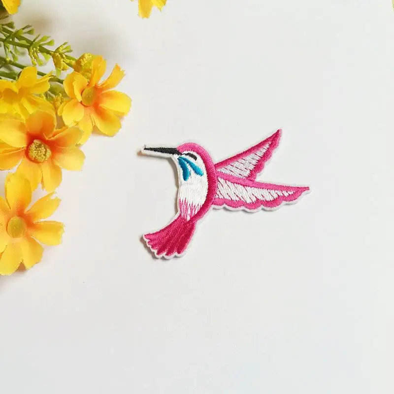 Mix 6PCS Sewing Sequins Embroidered Patches for Clothing Hummingbird Iron On Embroidery | Дом и сад