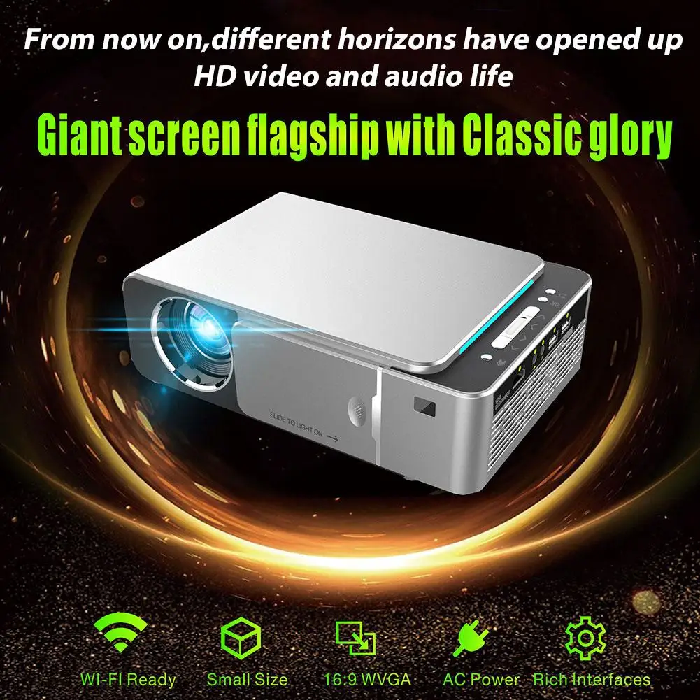 T6 портативный Full HD светодиодный проектор 4K 3500 люменов 1080P домашний кинотеатр Android