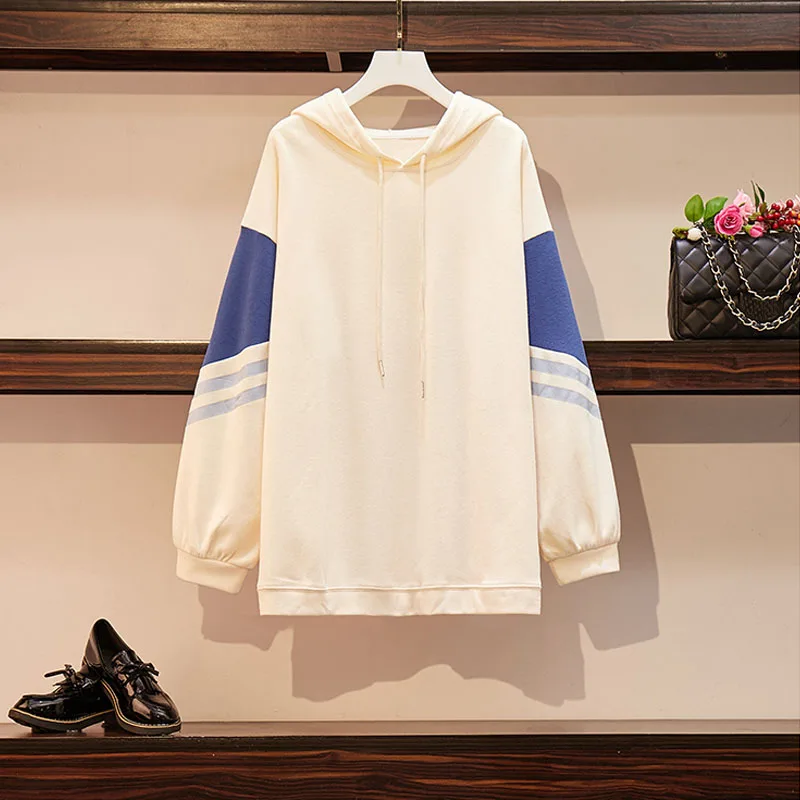 Женские повседневные толстовки свободного размера плюс Kawaii лоскутные пуловеры с