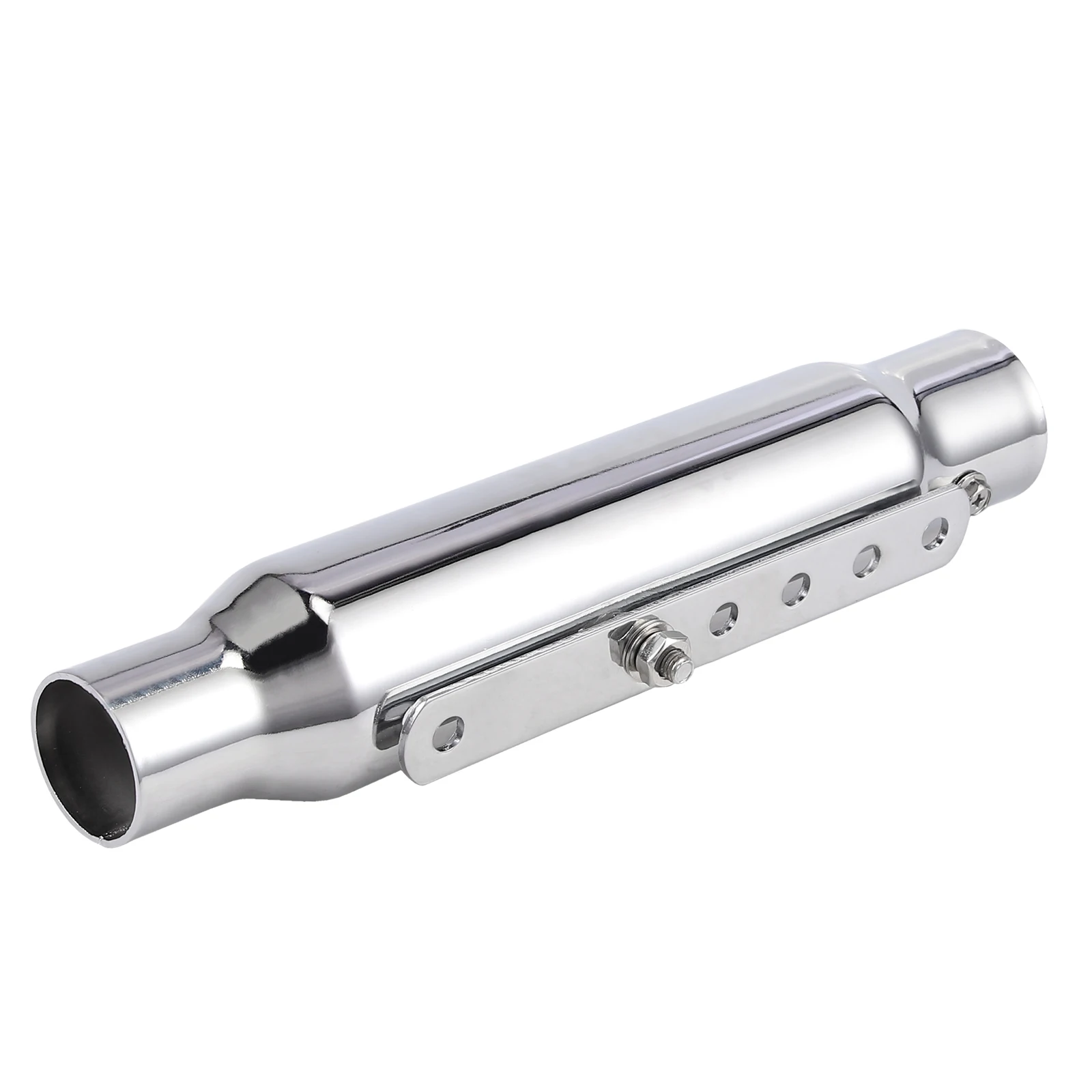 Justech 1 шт. универсальная выхлопная труба для Кафе Racer и Bobber 12 Дюймов серебряная